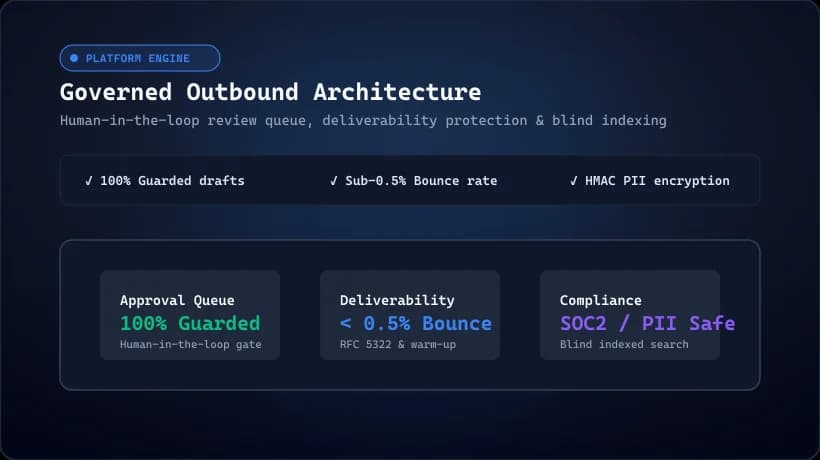 Governed B2B Outbound Sales Workflow, Human Approval Queue, and Deliverability Architecture